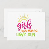 女の子は太陽を浴びたい ポストカード (正面/裏面)