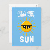 女の子は太陽を浴びたい ポストカード (正面/裏面)