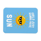 女の子は太陽を浴びたい マグネット (横)