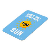 女の子は太陽を浴びたい マグネット (左側)