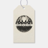 「女の子は女の子だ | かわいい魔女をテーマにしたハロウィーン ギフトタグ (正面)