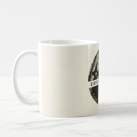 「女の子は女の子だ | かわいい魔女をテーマにしたハロウィーン コーヒーマグカップ (左)