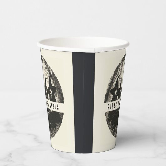 「女の子は女の子だ | かわいい魔女をテーマにしたハロウィーン 紙コップ (右)