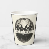 「女の子は女の子だ | かわいい魔女をテーマにしたハロウィーン 紙コップ (正面)