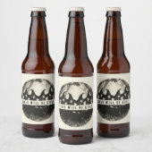 「女の子は女の子だ | かわいい魔女をテーマにした ビールラベル (ボトル)