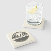 「女の子は女の子だ | 魔女をテーマにしたハロウィーン ストーンコースター (横)