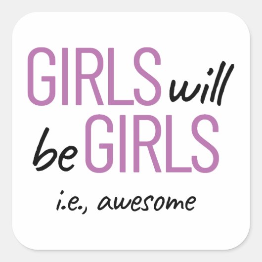 女の子は女の子であるIe。女素晴らし性強化 スクエアシール (正面)