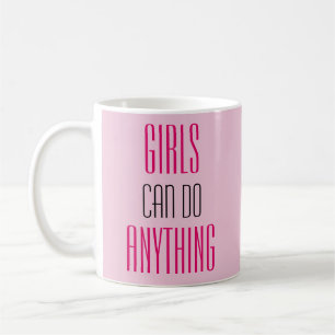 女の子は女の子の力を何でもする コーヒーマグカップ