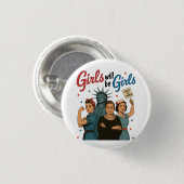 女の子は女の子の女性解放女性権利 缶バッジ (正面&裏面)