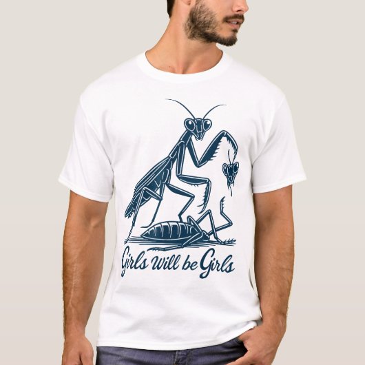 女の子は女の子の祈男になる Tシャツ (正面)