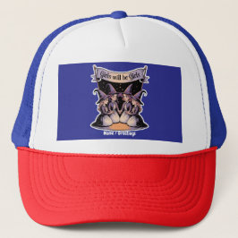 女の子は女の子の魔女おもしろいハロウィーンフェミニズム キャップ