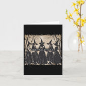 女の子は女の子の魔女ハロウィーンおもしろいウィッチーVi カード (黄色い花)