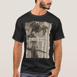 女の子は女の子らしく魔女なスプーキー・モンスター Tシャツ