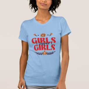女の子は女の子を応援する Tシャツ