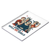 女の子は女の子フェミニズム女性のエミューメントになる ノートブック (左側)