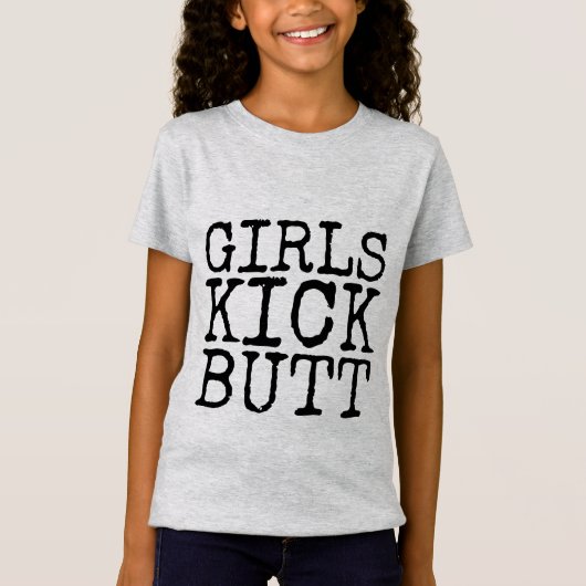 女の子は尻を蹴る Tシャツ (正面)