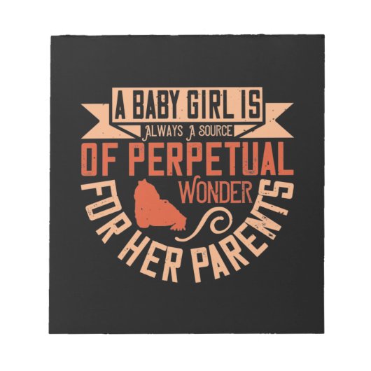 女の子は常に永久の源である疑問に思 ノートパッド (正面)