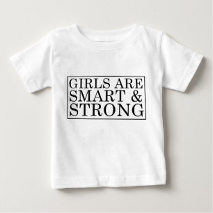 女の子は強頭が切れるい幼児のシャツ ベビーTシャツ