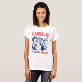 女の子は愛国心に満ちた女の子に Tシャツ (正面フル)