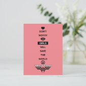 女の子は救世界の女の疑問に思子のグラフィック ポストカード (スタンド正面)