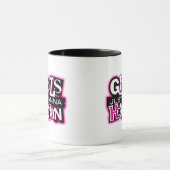 女の子は楽しい時を過します マグカップ (中央)