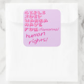女の子は楽しみたい基本的人権を! スクエアシール (バッグ)