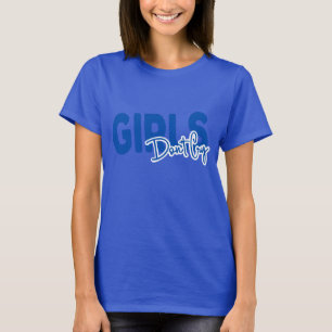 女の子は泣かないでタイポグラフィ王室のー深いTシャツ Tシャツ