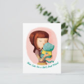 女の子は猫が好きだ。ブルーキャッツ ポストカード (スタンド正面)