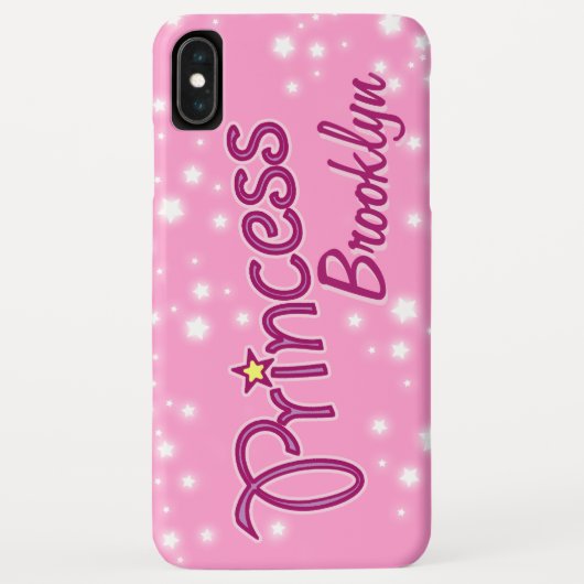 女の子は王女の星のピンクをiPodの紫色の箱と示しました Case-Mate iPhoneケース (裏面)