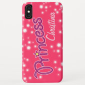 女の子は王女の星を写実的で明るいピンクと示しました Case-Mate iPhoneケース (裏面)
