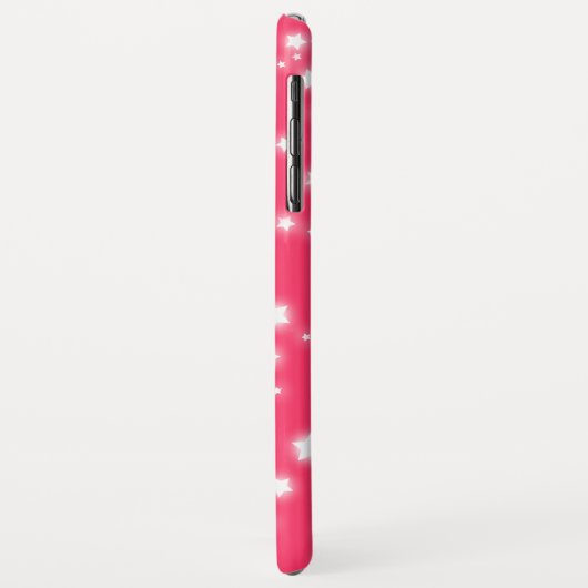 女の子は王女の星を写実的で明るいピンクと示しました Case-Mate iPhoneケース (裏面/左)