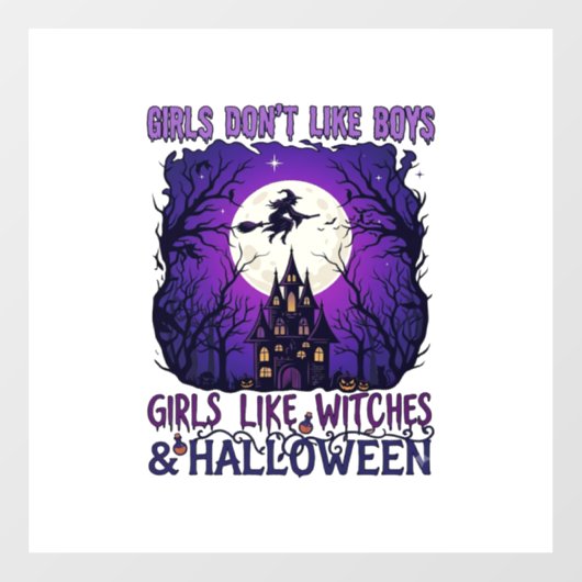 女の子は男の子が好きじゃない 魔法使い ハロウィン 幽霊屋敷 ウィンドウサイン (シート)