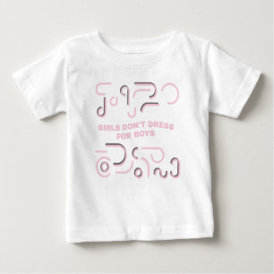 女の子は男の子の服を着ない ベビーTシャツ