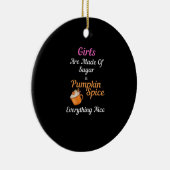 女の子は砂糖かぼちゃのスパイスすべてNから作られる セラミックオーナメント (右)