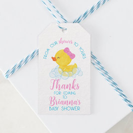 女の子は私たちのシャワーからあなたの赤ちゃんシャワーまで ギフトタグ