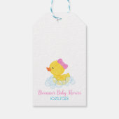 女の子は私たちのシャワーからあなたの赤ちゃんシャワーまで ギフトタグ (裏面)