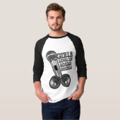 女の子は私のサウンド・システムを愛します Tシャツ (正面フル)