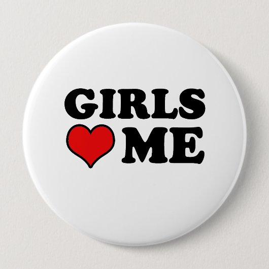女の子は私を愛している 缶バッジ (正面)