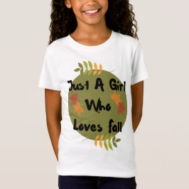 女の子は秋Tシャツが大好き Tシャツ