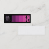 女の子は細い焼のシルエットを描きます スキニー名刺 (正面/裏面)