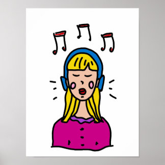 女の子は聞音楽に合う ポスター