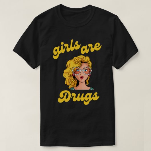 女の子は薬のシャツ Tシャツ (デザイン正面)