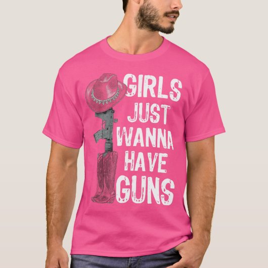 女の子は銃を持ちたい Tシャツ (正面)