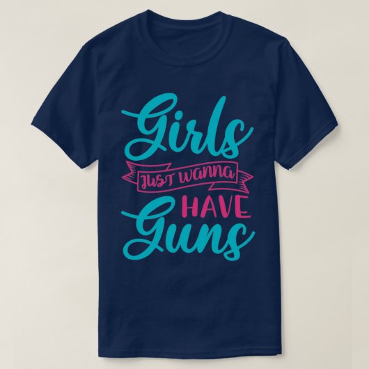 女の子は銃を持ちたい Tシャツ (デザイン正面)
