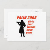 女の子は銃を持ちたがるだけだ ポストカード (正面/裏面)