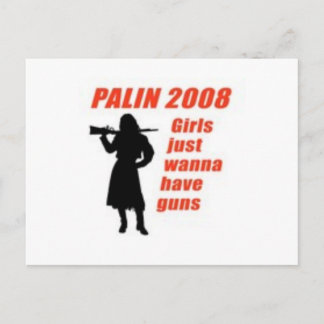 女の子は銃を持ちたがるだけだ ポストカード
