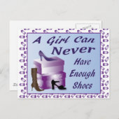 女の子は靴が足らぬ ポストカード (正面/裏面)