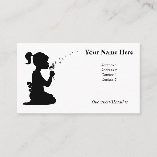 女の子は願吹ってタンポポの花 アドバイスカード (正面)