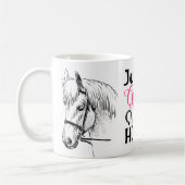 女の子は馬を愛する – かわいい馬好き コーヒーマグカップ (左)