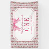 女の子は1人の女の子になりたい1st誕生日パーティー 横断幕 (縦)